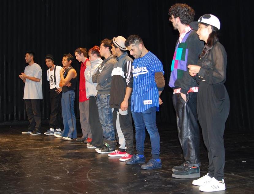 Fotografía de la función de Hip Hop que se llevó a cabo el 29 de mayo de 2015 como parte del encuentro internacional Danza Urbana Generación Hip Hop realizado en el Centro Nacional de las Artes.