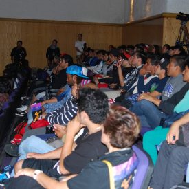 Fotografía de la conferencia magistral "El arte de la batalla" impartida por Alien Ness el 29 de mayo de 2015 como parte del encuentro internacional Danza Urbana Generación Hip Hop llevado a cabo en el Centro Nacional de las Artes.