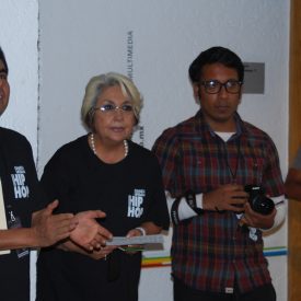 Fotografía de la exposición Miradas de la Danza Urbana que se llevó a cabo del 29 al 31 de mayo de 2015 como parte del encuentro internacional Danza Urbana Generación Hip Hop llevado a cabo en el Centro Nacional de las Artes.