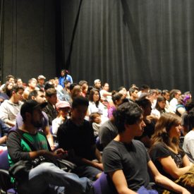 Fotografía de la mesa redonda "Narrativas del Hip Hop" que se llevó a cabo el 29 de mayo de 2015 como parte del encuentro internacional Danza Urbana Generación Hip Hop realizado en el Centro Nacional de las Artes.