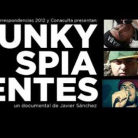Cartel del documental "Funky Spia Fuentes" que se proyectó el 29 y 30 de mayo de 2015 como parte del encuentro internacional Danza Urbana Generación Hip Hop realizado en el Centro Nacional de las Artes.