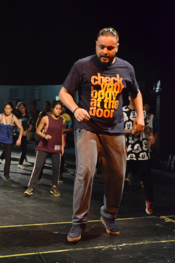 Fotografía de la clase magistral de House Spirit Rocker, encuentro internacional Danza Urbana Generación Hip Hop llevado a cabo en el Centro Nacional de las Artes del 27 al 29 de mayo de 2016.