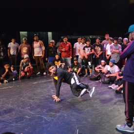 Fotografía de la Batalla Footwork, encuentro internacional Danza Urbana Generación Hip Hop llevado a cabo en el Centro Nacional de las Artes del 27 al 29 de mayo de 2016.