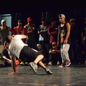 Fotografía de la Batalla Footwork, encuentro internacional Danza Urbana Generación Hip Hop llevado a cabo en el Centro Nacional de las Artes del 27 al 29 de mayo de 2016.