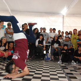 Fotografía de la Batalla B-girls, encuentro internacional Danza Urbana Generación Hip Hop llevado a cabo en el Centro Nacional de las Artes del 27 al 29 de mayo de 2016.