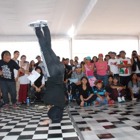 Fotografía de la Batalla B-girls, encuentro internacional Danza Urbana Generación Hip Hop llevado a cabo en el Centro Nacional de las Artes del 27 al 29 de mayo de 2016.