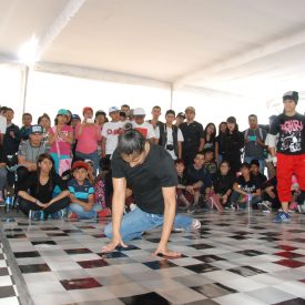 Fotografía de la Batalla B-girls, encuentro internacional Danza Urbana Generación Hip Hop llevado a cabo en el Centro Nacional de las Artes del 27 al 29 de mayo de 2016.