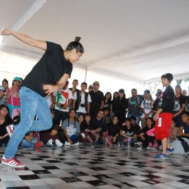 Fotografía de la Batalla B-girls, encuentro internacional Danza Urbana Generación Hip Hop llevado a cabo en el Centro Nacional de las Artes del 27 al 29 de mayo de 2016.