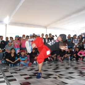 Fotografía de la Batalla B-girls, encuentro internacional Danza Urbana Generación Hip Hop llevado a cabo en el Centro Nacional de las Artes del 27 al 29 de mayo de 2016.