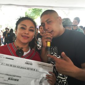 Fotografía de la Batalla B-girls, encuentro internacional Danza Urbana Generación Hip Hop llevado a cabo en el Centro Nacional de las Artes del 27 al 29 de mayo de 2016.