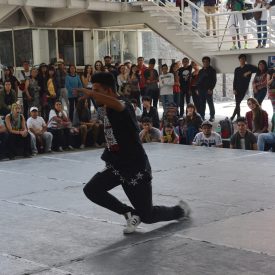 Fotografía de la Batalla Popping, en el encuentro internacional Danza Urbana Generación Hip Hop llevado a cabo en el Centro Nacional de las Artes del 27 al 29 de mayo de 2016.