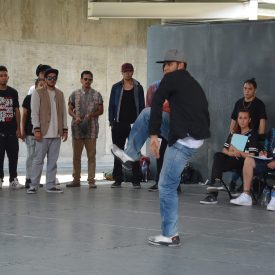 Fotografía de la Batalla Popping, en el encuentro internacional Danza Urbana Generación Hip Hop llevado a cabo en el Centro Nacional de las Artes del 27 al 29 de mayo de 2016.