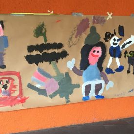 Fotografía del Taller de Grafiti para niños y niñas que formó parte del encuentro internacional Danza Urbana Generación Hip Hop llevado a cabo en el Centro Nacional de las Artes del 27 al 29 de mayo de 2016.