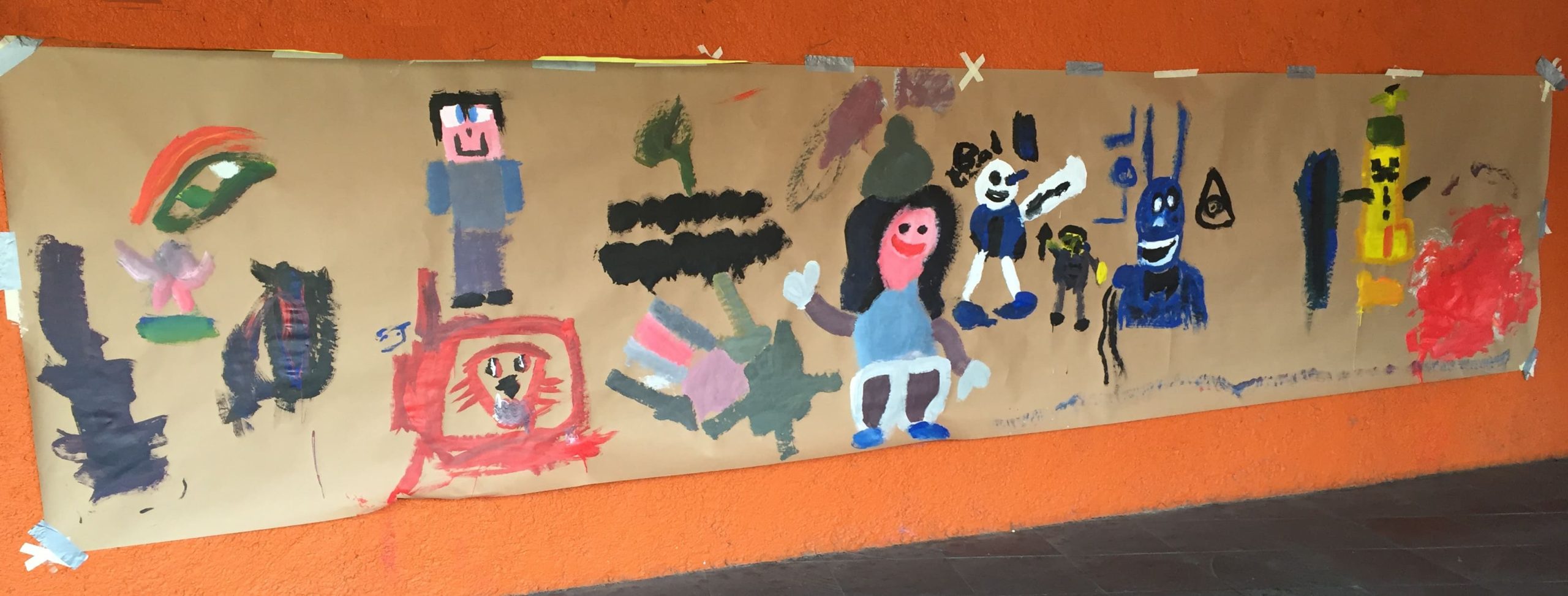 Fotografía del Taller de Grafiti para niños y niñas que formó parte del encuentro internacional Danza Urbana Generación Hip Hop llevado a cabo en el Centro Nacional de las Artes del 27 al 29 de mayo de 2016.