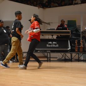 Fotografía de la batalla final 7 to smoke en el encuentro internacional Danza Urbana Generación Hip Hop llevado a cabo en el Centro Nacional de las Artes del 27 al 29 de mayo de 2016.