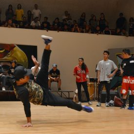 Fotografía de la batalla final 7 to smoke en el encuentro internacional Danza Urbana Generación Hip Hop llevado a cabo en el Centro Nacional de las Artes del 27 al 29 de mayo de 2016.