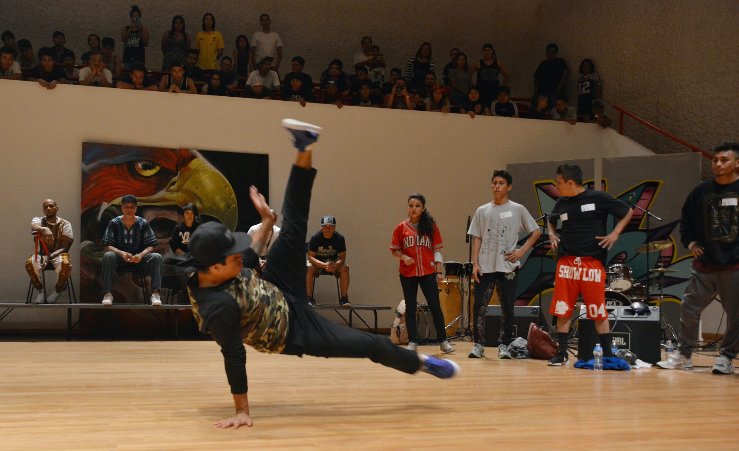Fotografía de la batalla final 7 to smoke en el encuentro internacional Danza Urbana Generación Hip Hop llevado a cabo en el Centro Nacional de las Artes del 27 al 29 de mayo de 2016.
