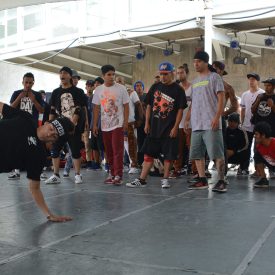 Fotografía de los preliminares de la Crewbattle en el encuentro internacional Danza Urbana Generación Hip Hop llevado a cabo en el Centro Nacional de las Artes del 27 al 29 de mayo de 2016.