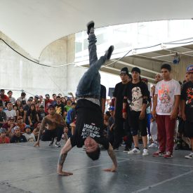 Fotografía de los preliminares de la Crewbattle en el encuentro internacional Danza Urbana Generación Hip Hop llevado a cabo en el Centro Nacional de las Artes del 27 al 29 de mayo de 2016.