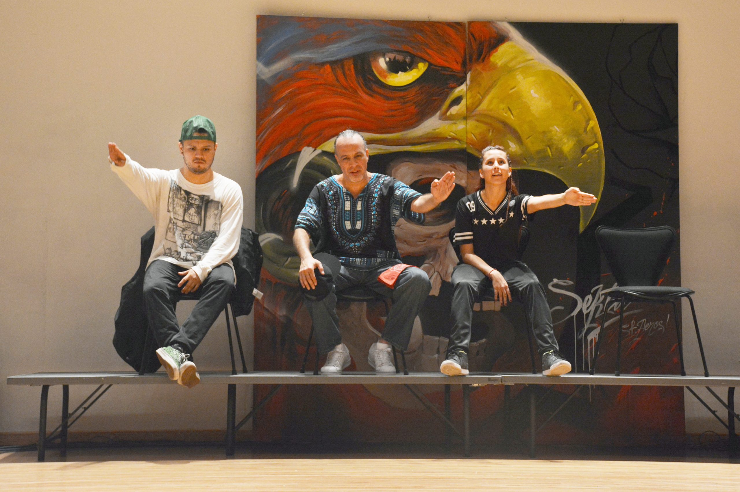 Fotografía de la batalla final de Popping en el encuentro internacional Danza Urbana Generación Hip Hop llevado a cabo en el Centro Nacional de las Artes del 27 al 29 de mayo de 2016.