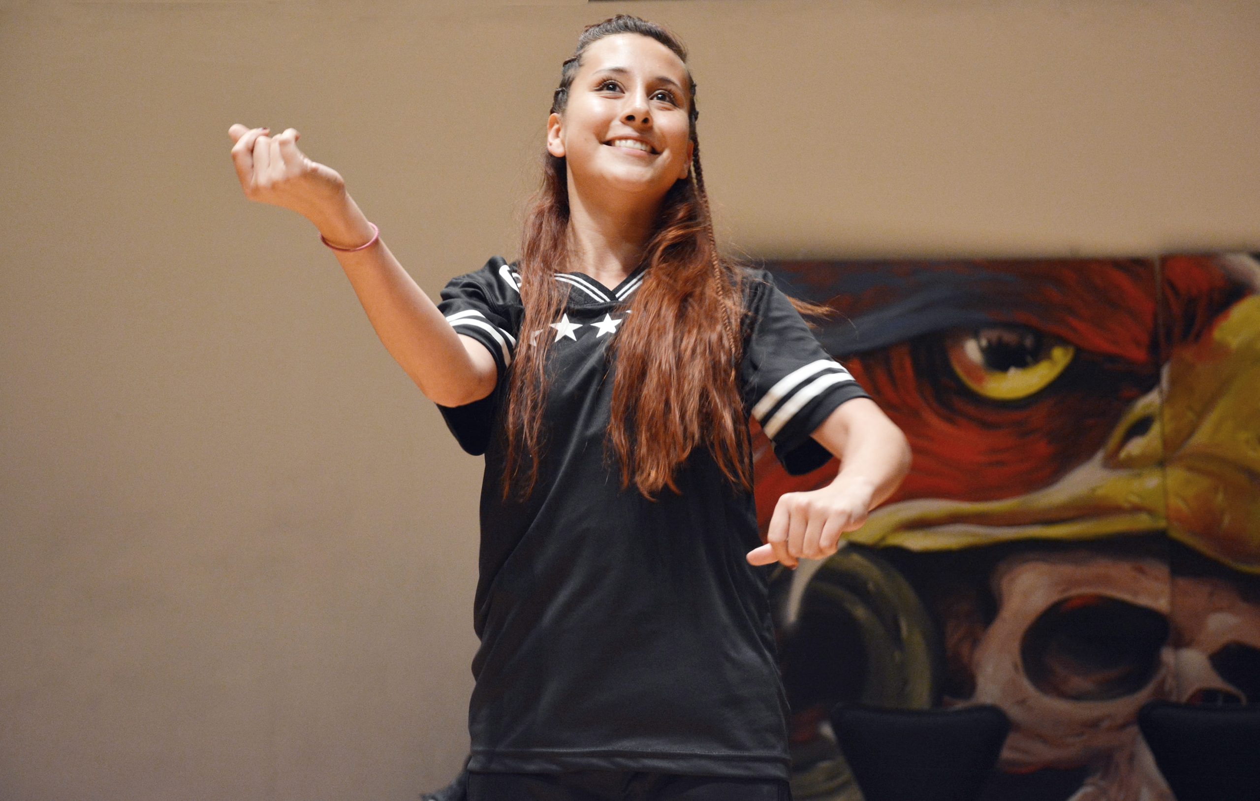 Fotografía de la batalla final de Popping en el encuentro internacional Danza Urbana Generación Hip Hop llevado a cabo en el Centro Nacional de las Artes del 27 al 29 de mayo de 2016.