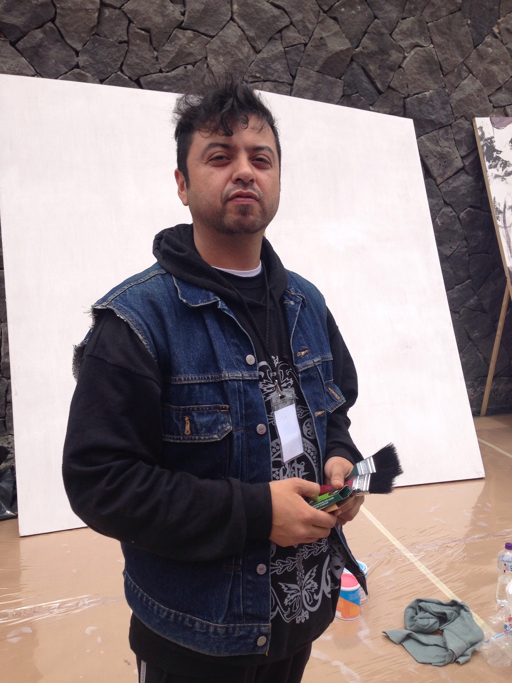 Fotografía del evento de grafiti en vivo que se llevó a cabo el 30 de mayo de 2015 como parte del encuentro internacional Danza Urbana Generación Hip Hop realizado en el Centro Nacional de las Artes.