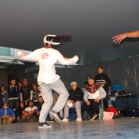 Fotografía de la Batalla House que se llevó a cabo el 30 de mayo de 2015 como parte del encuentro internacional Danza Urbana Generación Hip Hop realizado en el Centro Nacional de las Artes.