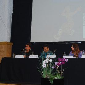 Fotografía de la mesa redonda “El Breaking en México: retos y perspectivas” que se llevó a cabo el 30 de mayo de 2015 como parte del encuentro internacional Danza Urbana Generación Hip Hop realizado en el Centro Nacional de las Artes.