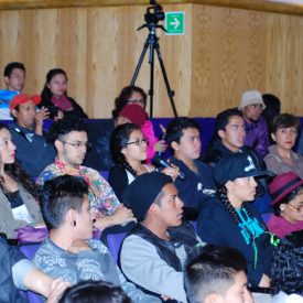 Fotografía de la mesa redonda “El Breaking en México: retos y perspectivas” que se llevó a cabo el 30 de mayo de 2015 como parte del encuentro internacional Danza Urbana Generación Hip Hop realizado en el Centro Nacional de las Artes.