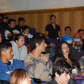 Fotografía de la mesa redonda “El Breaking en México: retos y perspectivas” que se llevó a cabo el 30 de mayo de 2015 como parte del encuentro internacional Danza Urbana Generación Hip Hop realizado en el Centro Nacional de las Artes.