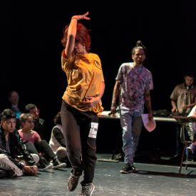 Fotografía de la Batalla Experimental que se llevó a cabo el 30 de mayo de 2015 como parte del encuentro internacional Danza Urbana Generación Hip Hop realizado en el Centro Nacional de las Artes.