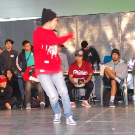 Fotografía de la Batalla Crew vs. Crew que se llevó a cabo el 30 de mayo de 2015 como parte del encuentro internacional Danza Urbana Generación Hip Hop realizado en el Centro Nacional de las Artes.