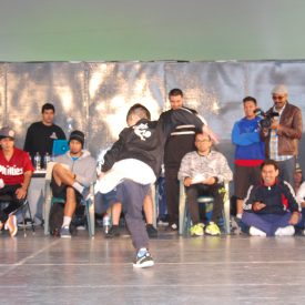 Fotografía de la Batalla Crew vs. Crew que se llevó a cabo el 30 de mayo de 2015 como parte del encuentro internacional Danza Urbana Generación Hip Hop realizado en el Centro Nacional de las Artes.