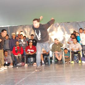 Fotografía de la Batalla Crew vs. Crew que se llevó a cabo el 30 de mayo de 2015 como parte del encuentro internacional Danza Urbana Generación Hip Hop realizado en el Centro Nacional de las Artes.