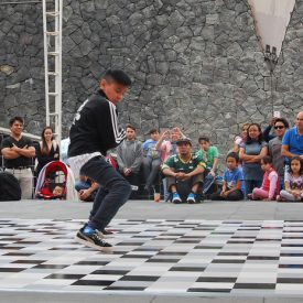 Fotografía de la Batalla Kids que se llevó a cabo el 30 de mayo de 2015 como parte del encuentro internacional Danza Urbana Generación Hip Hop realizado en el Centro Nacional de las Artes.
