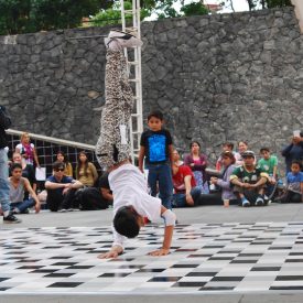 Fotografía de la Batalla Kids que se llevó a cabo el 30 de mayo de 2015 como parte del encuentro internacional Danza Urbana Generación Hip Hop realizado en el Centro Nacional de las Artes.