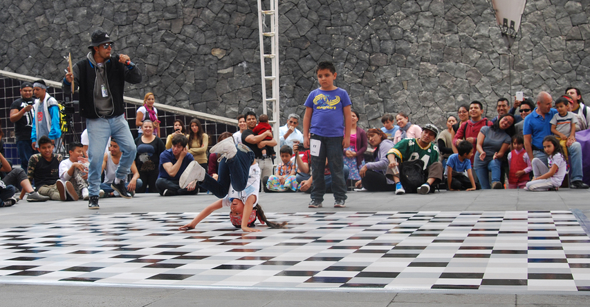 Fotografía de la Batalla Kids que se llevó a cabo el 30 de mayo de 2015 como parte del encuentro internacional Danza Urbana Generación Hip Hop realizado en el Centro Nacional de las Artes.