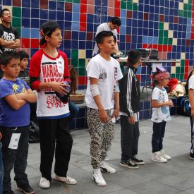 Fotografía de la Batalla Kids que se llevó a cabo el 30 de mayo de 2015 como parte del encuentro internacional Danza Urbana Generación Hip Hop realizado en el Centro Nacional de las Artes.