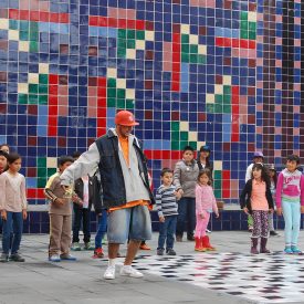 Fotografía de la clase magistral "Kids. Hip Hop" que se llevó a cabo el 31 de mayo de 2015 como parte del encuentro internacional Danza Urbana Generación Hip Hop realizado en el Centro Nacional de las Artes.