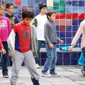 Fotografía de la clase magistral "Kids. Hip Hop" que se llevó a cabo el 31 de mayo de 2015 como parte del encuentro internacional Danza Urbana Generación Hip Hop realizado en el Centro Nacional de las Artes.