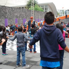 Fotografía de la clase magistral "Kids. Hip Hop" que se llevó a cabo el 31 de mayo de 2015 como parte del encuentro internacional Danza Urbana Generación Hip Hop realizado en el Centro Nacional de las Artes.